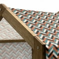 thumbnail image 4 of Mid Century Pet House, Herringbone Pattern in Retro Colors Simple Funky Design of Classic Mosaic Tile, Outdoor & Indoor Portable Dog Kennel with Pillow and Cover, 5 Sizes, Multicolor, by Ambesonne, 4 of 4