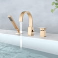 thumbnail image 4 of DUOSONG Waterfall Bathtub Faucet With Sprayer, 3-Hole Roman Tub Filler With Hand Shower Deck Mount Waterfall Tub Spout Set Stainless Steel Bath & Faucets Bathroom Sink Faucets, 4 of 9