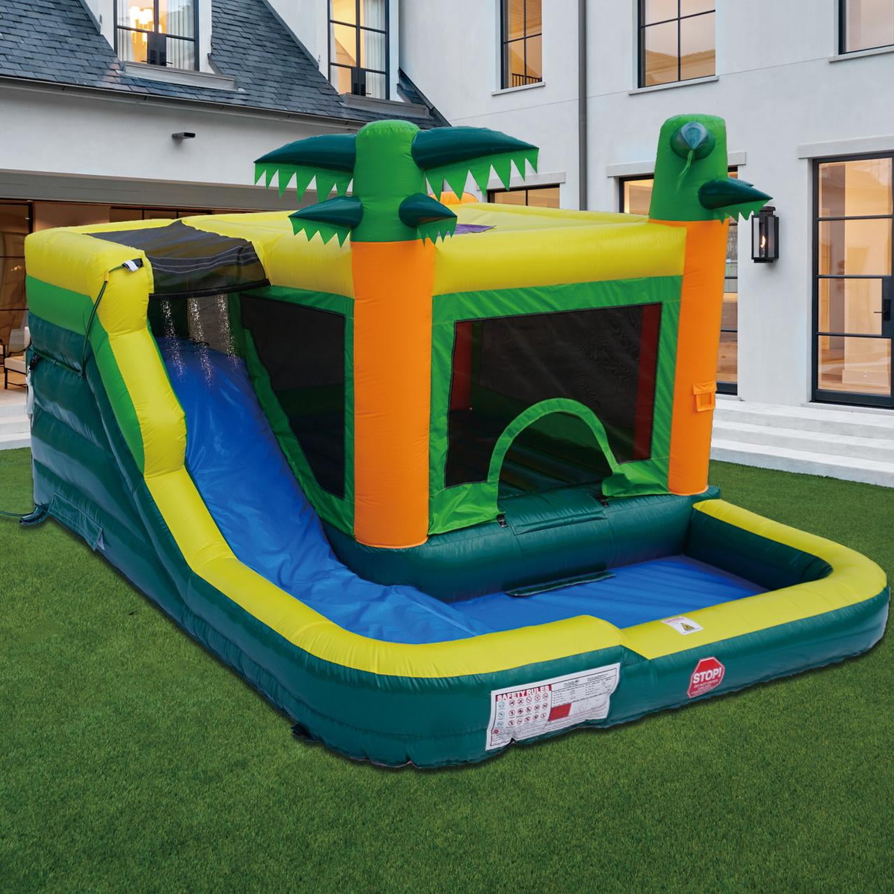 Hapcap PVC Inflatable Water slide Bounce House w/Pool, 15' x 13' x 9.4',Semi Commercial,Includes Blower