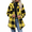 09-Yellow, variant on Dnhxils Womens Fleece Jackets Casual Mock Neck Plaid Jacket with Pockets Button Up Long Sleeve Outerwear for Womens Winter Fashion Black L