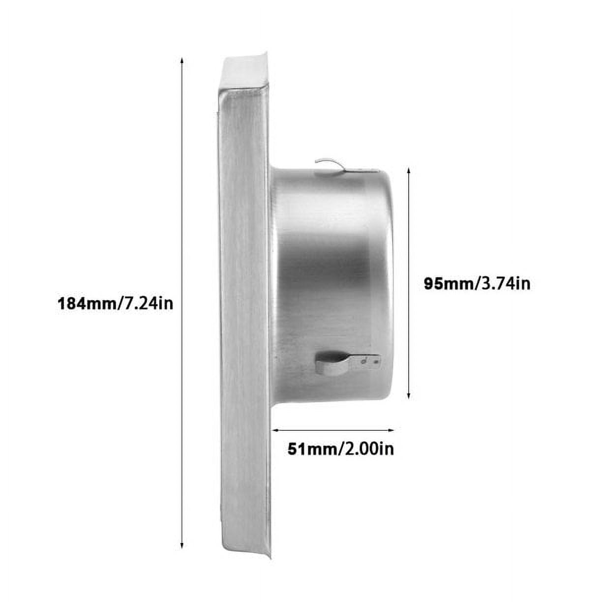Stainless Steel Dryer Vent Cover - Outdoor Exhaust Louvered Cap, 4 Inch Diameter