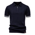 thumbnail image 1 of pstuiky camisetas para hombre, Suéter informal de manga corta con cuello vuelto, cómodo y liso para hombre camisetas de hombre l, 1 of 4