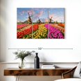 thumbnail image 3 of Elephant Stock Netherlands Tulips And Windmills Wall Art - Horizontal Multi Panel Canvas - Living Room Wall Decor - Nature Multi Panel - Gold And Beige Decor - 38" x 24", 3 of 8