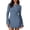 Grey Blue, variant on PRETTYGARDEN Womens Fall Bell Long Sleeve Mini Dress Casual Boat Neck Ribbed Bodycon Short Party Cocktail Dresses