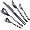 thumbnail image 1 of Black Silverware Set,Stainless Steel Cutlery Modern Tableware Set Include Knife/Fork/Spoon, Mirror Polished Tableware Set for Home, Restaurant & Party, 1 of 7