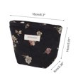 thumbnail image 2 of Unique Bargains 1 Pc Vintage Floral Makeup Bag Polyester Black Small, 2 of 5
