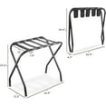 thumbnail image 4 of Bartnelli Folding Luggage Rack & Metal Suitcase Stand with Nylon Strap, Gray 2-Pack, 4 of 7