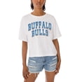 thumbnail image 3 of Women's Gameday Couture White Buffalo Bulls Claim To Fame Boxy Cropped T-Shirt, 3 of 5