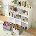 thumbnail image 5 of Kids Bookshelf, Caveen Kids Bookcase with 3 Movable Drawers, Wood Bookshelf Toy Storage Organizer for Kids Room, Gray, 5 of 10