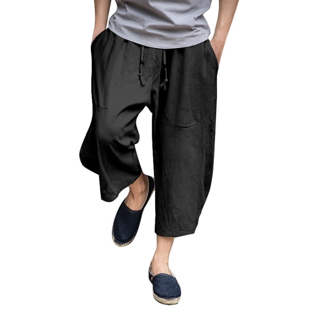 PMUYBHF Compression Shorts Men Red Men'S Cropped Shorts Loose Elastic Drawstring Conical Casual Linen Shorts For Men Mens White Shorts Beach Gym Shorts For Men Long