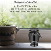 Small Keepsake Cremation Urns for Human Ashes Heart Case and Funnel - Beautiful Heart & Wings Engraved Mini Memorial Urn Decorative Urn with Heart Design for Female Male