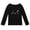 Black, variant on GYRATEDREAM Girls Lettuce Trim Basic Cute Cat Print Tee Shirts Casual Blouse Tops for 1-8T