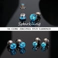 thumbnail image 5 of Titanium Hypoallergenic Earrings for Sensitive Ears, 20G Flat Back Stud Earrings Cartilage Earrings | Cubic Zirconia Stud Earrings, Comfort Sleeper Jewelry Gift, 5 of 6