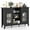 Black, variant on Costway Sideboard Buffet Cabinet with 2 Drawers 2 Doors 3 Open Compartments 4 Shelves Black