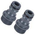 thumbnail image 1 of G1/2 Male Thread Garden Hose Tap Nipple Adapter - 2pcs Irrigation Tool, 1 of 5
