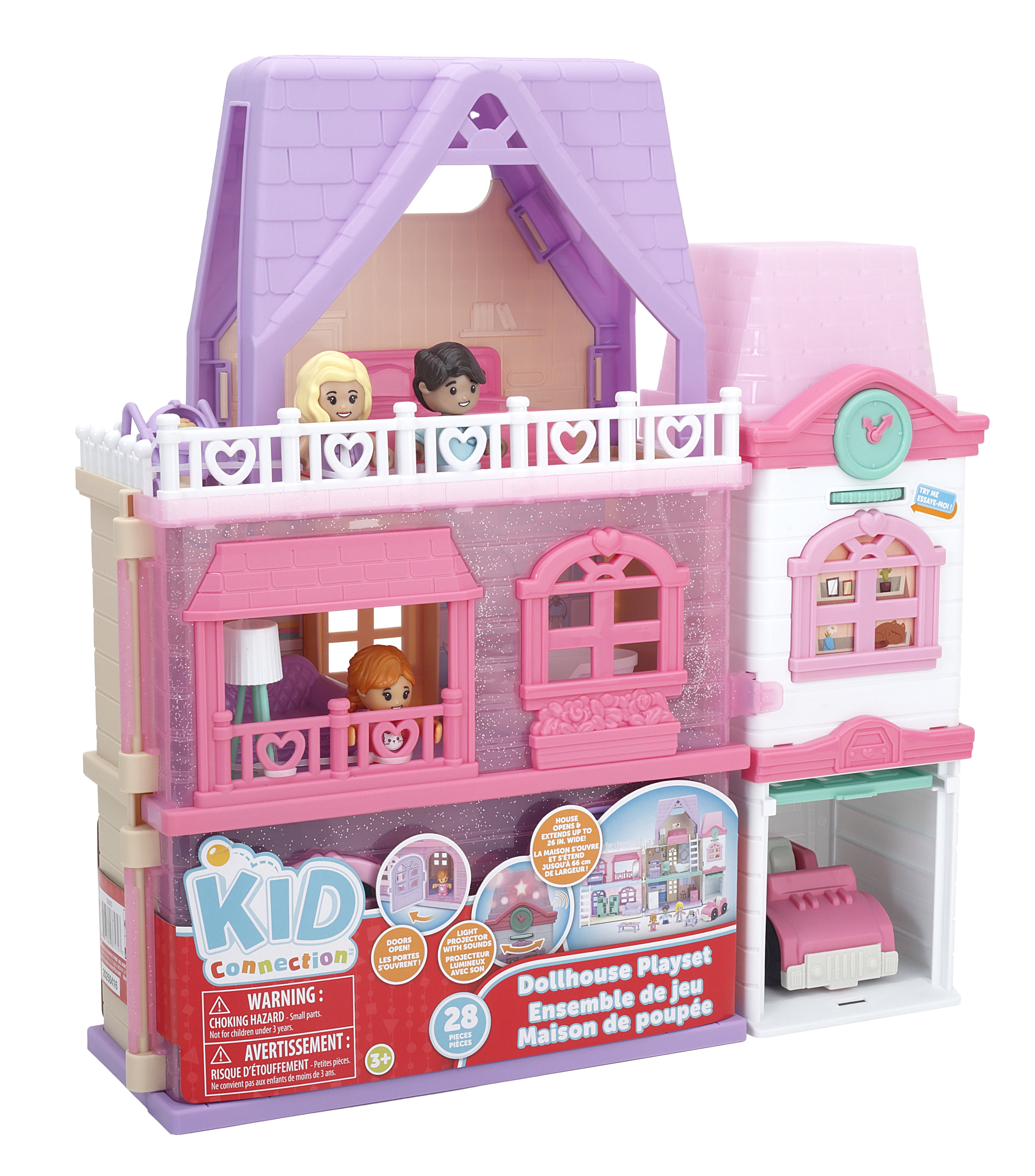 Kid Connection Doll House Play Set, 28 Pieces, KID CONNECTION PL DOLL HOUSE