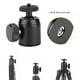 thumbnail image 3 of K26 Mini Cabeza de Bola 360 ° Cabeza de Trípode Carga hasta 2 kg con Orificios para Tornillos de 1/4 Pulg y 3/8 Pulg Compatible con Trípodes, Monopies y Otros Equipos Fotográficos. EOTVIA No, 3 of 6