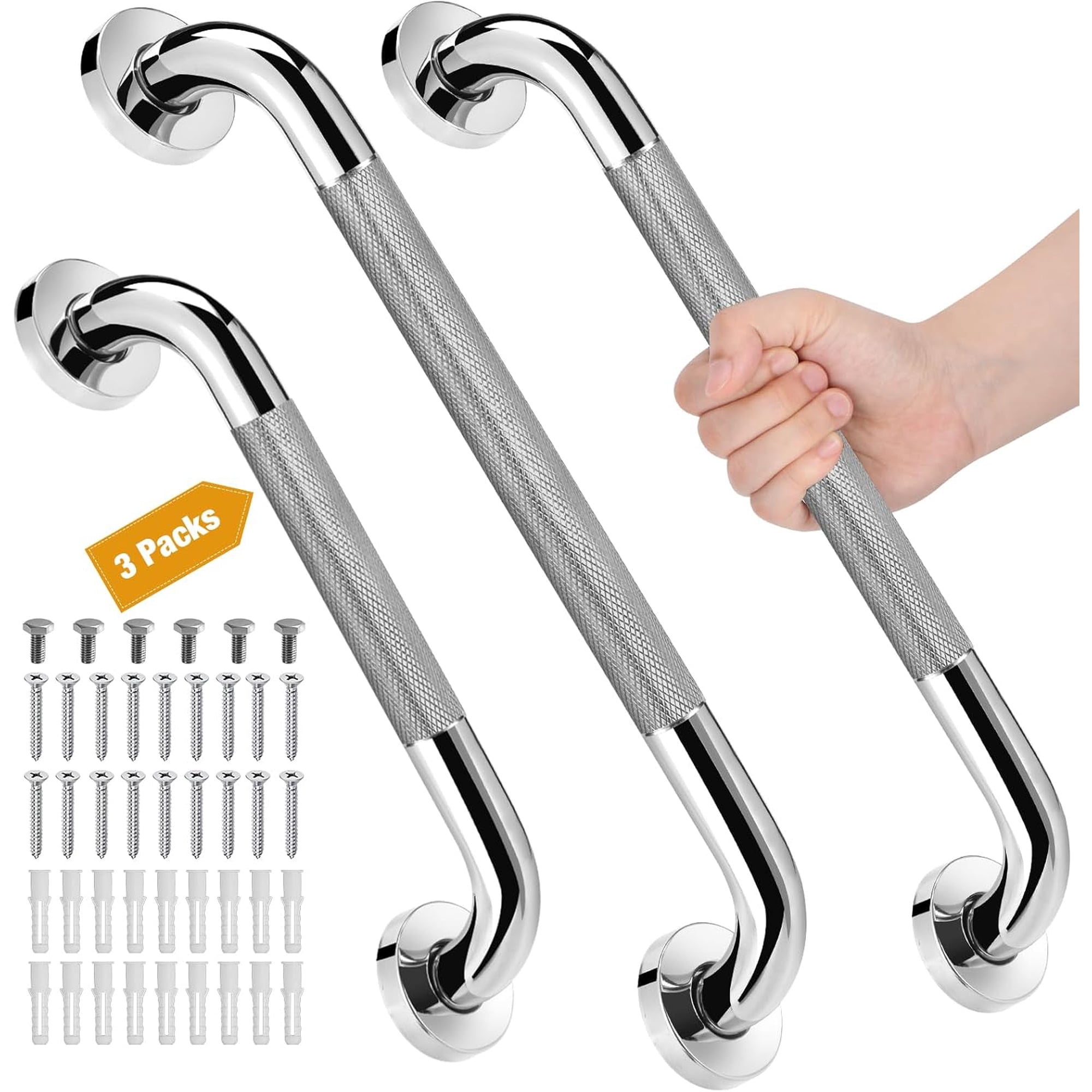 Shower Grab Bars for Bathroom 3 Pack Safety Bath Handle for Senior for Wall