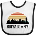 thumbnail image 3 of Inktastic Buffalo New York Skyline Retro Boys or Girls Baby Bib, 3 of 4