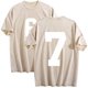 thumbnail image 1 of Tops para hombre, blusas y camisas de cuello redondo y manga corta para hombre, camisetas deportivas informales de color liso con cuello redondo y efecto desgastado, blusas de licra para hombre., 1 of 5