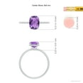thumbnail image 4 of ANGARA Natural Thin Shank Cushion Cut 1.2 ct Amethyst Ring with Diamonds in 14K White Gold for Women (Size-8x6mm) | February Birthstone, Anniversary, Jewelry Gift for Women | Natural Amethyst Ring, 4 of 9
