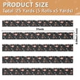 thumbnail image 3 of 5 Rolls Christmas Ribbon 1.5 inch Wide Decorative Ribbon for Gift Wrapping and Holiday Decorations Sharks and Seagrass Pattern, 3 of 7