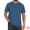 Dark Blue, variant on DARING DIVA Men's Henley Breathable Short Sleeve Button Down T-Shirt M Light Blue