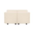 thumbnail image 6 of Sarah Modular Loveseat Sofa Couch with Storage Seats Air leather 2 Seater Love Seats for Small Spaces- Beige, 6 of 7