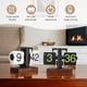 thumbnail image 4 of Reloj mesa plegable retro, base madera, números grandes, negro, 4 of 4