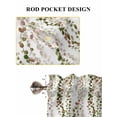 thumbnail image 6 of Green Pink Weeping Eucalyptus 2 Panel Kitchen Curtains for Small Windows, Spring Summer Farmhouse Leaves Bathroom Tier Curtain, Short Window Treatment for Bedroom/Living Room 55"x24", 6 of 6