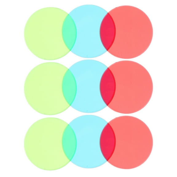 Masteelf 3 Sets/Total Physical Optics Instruments Clear Notes Transparent Las Poker Chips Child