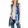 24seven Comfort Apparel Open Front Tie Dye Maternity Sleeveless Cardigan,M013373NNTMade In The USA Made In The USA