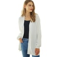 thumbnail image 1 of Doublju Womens Long Sleeve Loose Fit Open Front Casual Cardigan With Plus Size, 1 of 4