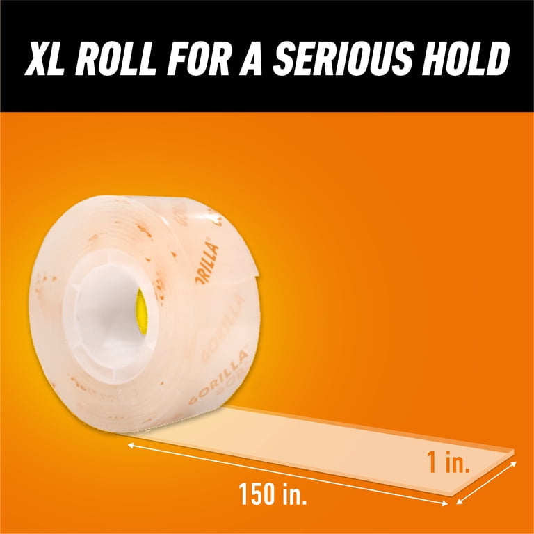 Gorilla Tough & Clear Double-Sided Mounting Tape, 1.5 in x 150 in photo 6