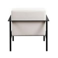thumbnail image 2 of Milano Polyester Oatmeal Cream Stationary Black Metal Accent Chair, 2 of 8