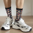 thumbnail image 6 of Hirioo Holiday Gingerbreads Pattern Adult Middle Tube Socks Breathable Sock Non-Pilling,Contrasting Color Design, 6 of 6