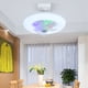 thumbnail image 5 of Ventilador de techo moderno de 10,6 pulgadas, bajo, LED, regulable, con kit de iluminación, lámpara para dormitorio, baño, interior, ventilador de techo de plástico., 5 of 6
