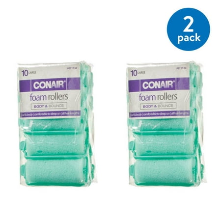 - (2 Pack) 10pk Large Foam Rollers