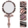 thumbnail image 5 of Masteelf Vintage Folding Small Handle Cosmetic Mirror Pocket Mirror Mini Makeup Mirror for Women Girl Travel Supplies (Red Bronze Color, Oval Style), 5 of 8