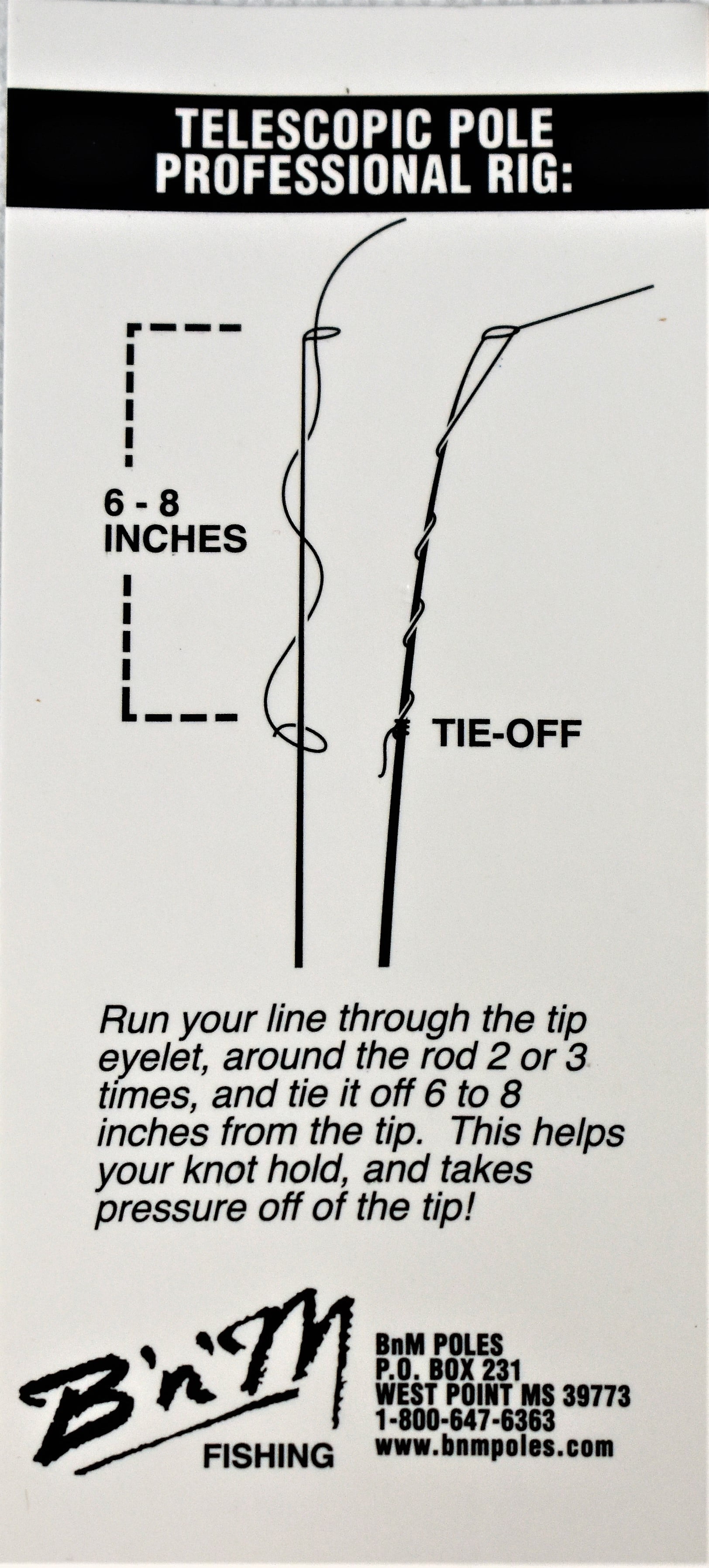 10' Black Widow Ready Rig Telescopic Panfish Pole by B'n'M Pole