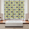 thumbnail image 2 of Ambesonne Antique Kitchen Curtains, Moroccan Motif Folk, 55"x39", Violet Blue Yellow, 2 of 3
