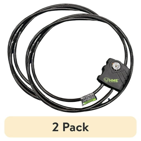 (2 pack) HME Trail Camera 5/16 Cable Lock 7FT Long