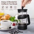 thumbnail image 2 of Cafetera French Press RAINBEAN de vidrio grande de 1 litro para viajes, 2 of 9