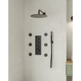 thumbnail image 6 of EVERSTEIN Rain Shower Faucet Set Luxury 12 inch Shower Head Thermostatic CUCP Shower System with 6 Massage Body Jets and Handheld Sprayer, Matte Black, 6 of 18