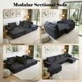 thumbnail image 6 of Kelyda 130'' Boneless Sectional Couch, Modern Chenille U Shaped Modular Cloud for Living Room Dark Grey, 6 of 9