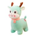 thumbnail image 1 of Lovely Soft Cute Scarf Fawn Cartoon Plush Toy Doll Doll Cute Colorful Plum Blossom Spot Children's Birthday Toy GiftGreen35cm Deng Xun unisex, 1 of 2