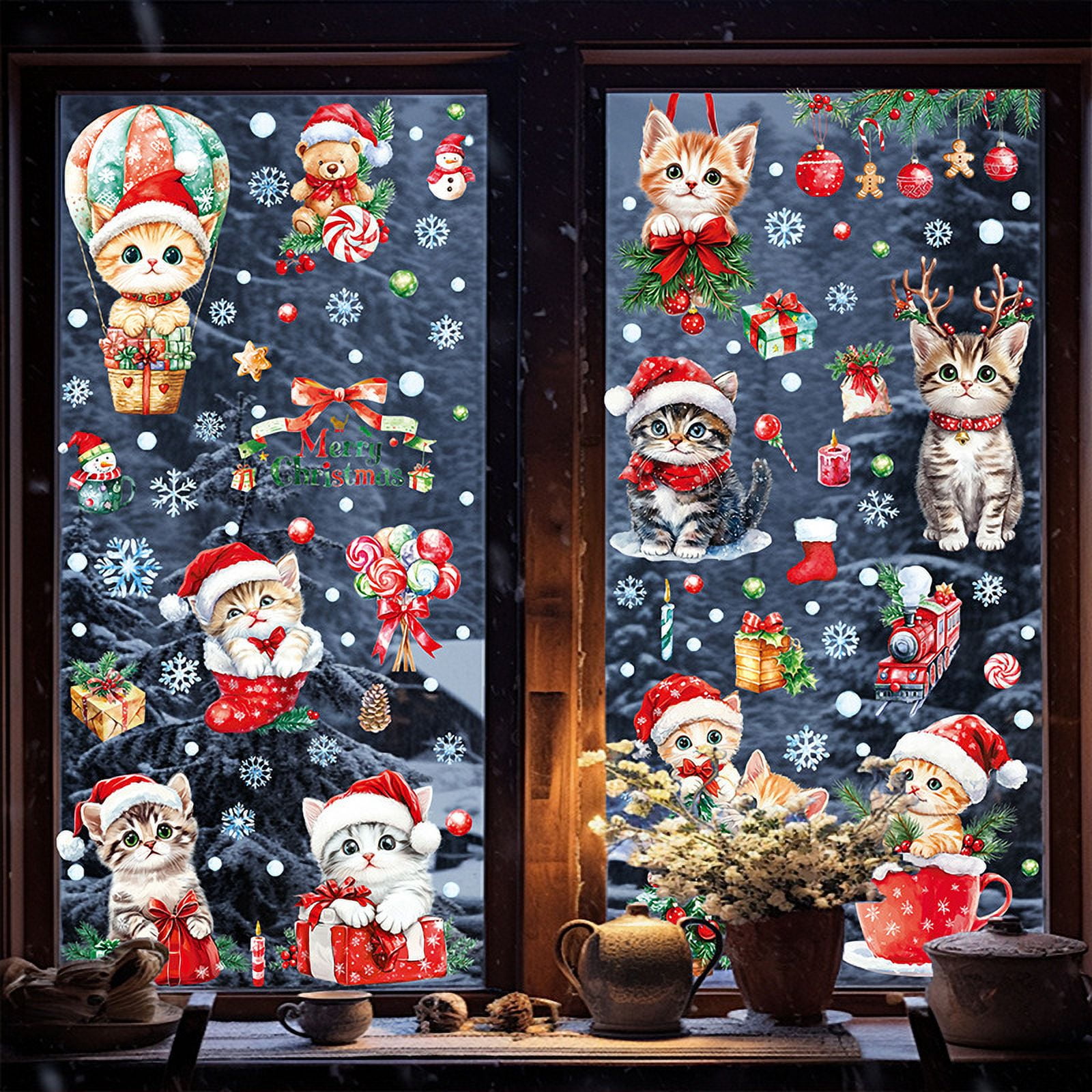 155pcs White Snowflakes Window Decorations Clings Decal Stickers Ornaments for Christmas Frozen Theme Party New Year Supplies