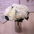 thumbnail image 2 of Arreglo floral de hortensias artificiales blancas extravagantes para la decoración del hogar, 2 of 4