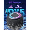 thumbnail image 4 of Bluetooth Speaker Mini Portable Wireless Outdoor Speaker with RGB Lights 360 Surround Stereo Bass Bluetooth V5.3 Small Pocket Shower Speakers, 4 of 5