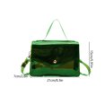 thumbnail image 4 of Bolso cruzado transparente para mujer, bolso de mano informal de PVC transparente para mujer (verde), 4 of 7